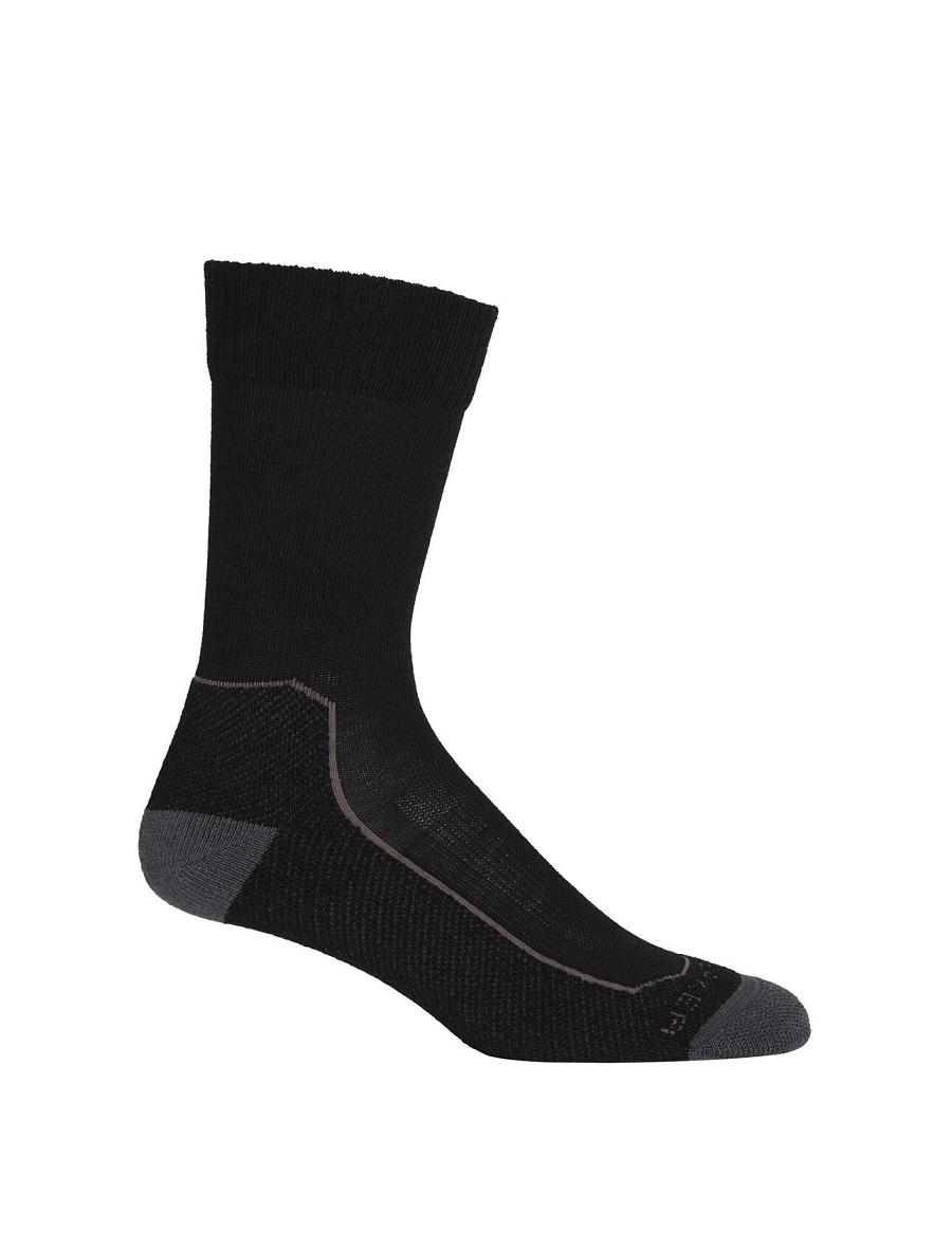 Black / Mink Icebreaker Merino Hike+ Light Crew Men's Socks | AU 1041GSOL